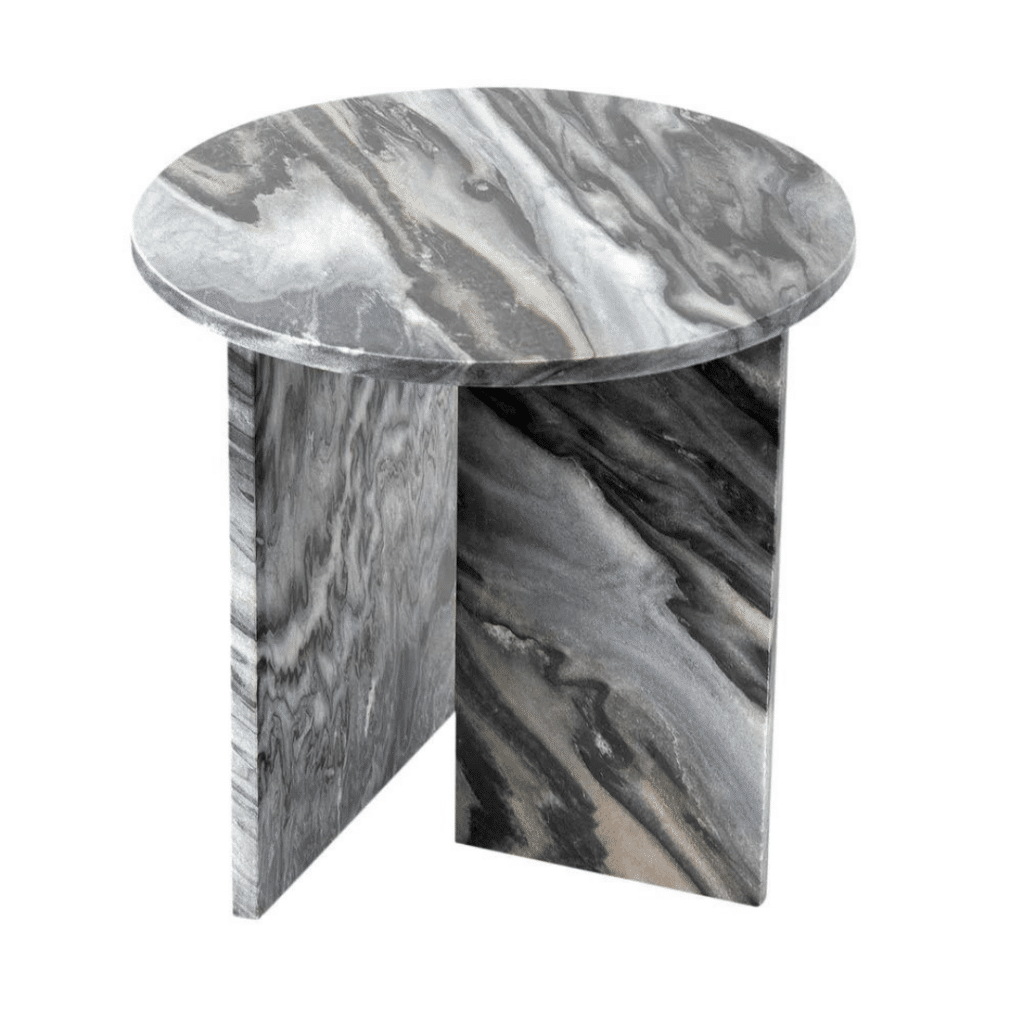 Amirah Side Table Grey Marble