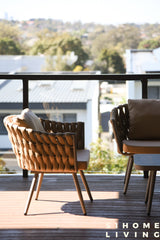 4 Seater Woven Outdoor Lounge Dining Table & Chair Set