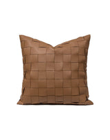 Woven Brown PU Cushion