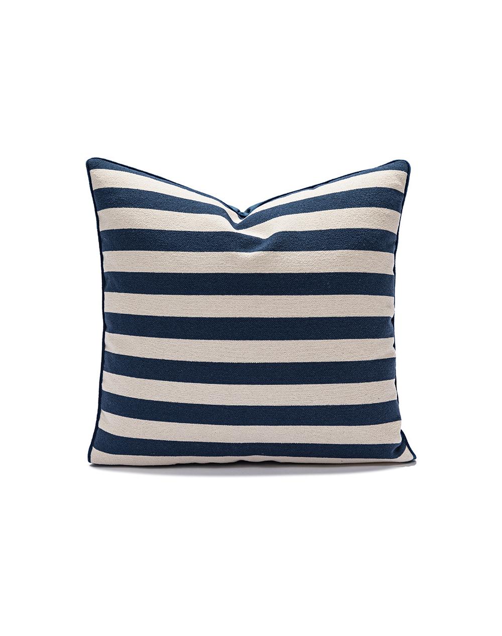 Striped Velvet with Border Cushion