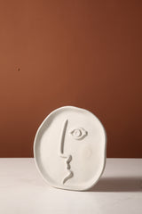 Abstract Face Sculpture Vase