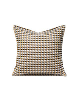 Houndstooth Pattern Velvet with Border Cushion