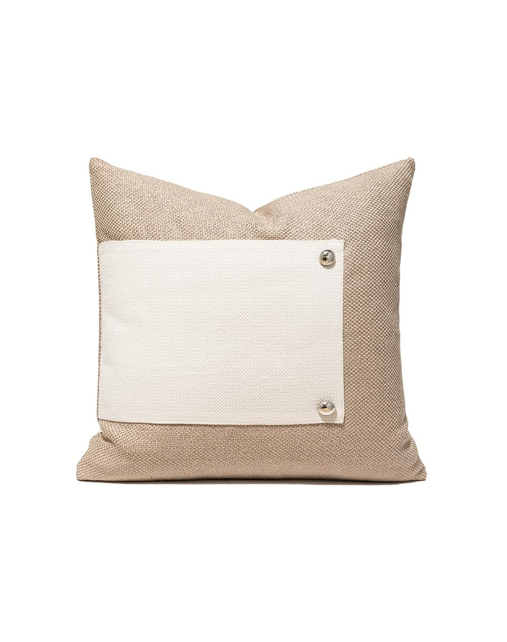 Beige Patchwork with Rough Cloth Cushion