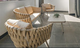 4 Seater Woven Outdoor Lounge Dining Table & Chair Set